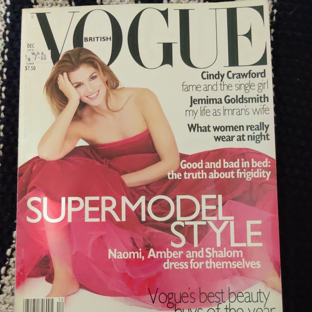 1995 Dec British Vogue Cindy Crawford Cover